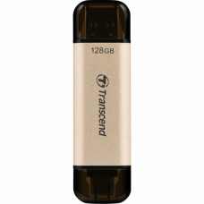 USB флеш накопичувач Transcend 128GB JetFlash 930 Gold-Black USB 3.2/Type-C (TS128GJF930C)