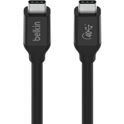 Дата кабель USB4 USB-C to USB-C 0.8m 40Gbps 100W Black Belkin (INZ001BT0.8MBK)