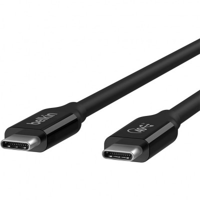 Дата кабель USB4 USB-C to USB-C 0.8m 40Gbps 100W Black Belkin (INZ001BT0.8MBK)