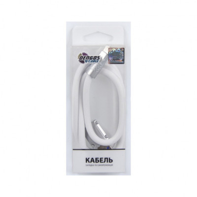 Дата кабель USB 2.0 AM to Type-C 1.0m white Dengos (PLS-TC-NS-WHITE)