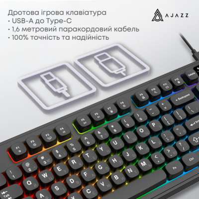 Клавіатура Ajazz AF98 USB UA Black (AF98-B)