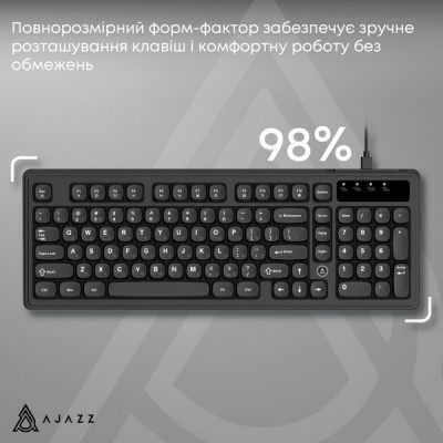 Клавіатура Ajazz AF98 USB UA Black (AF98-B)