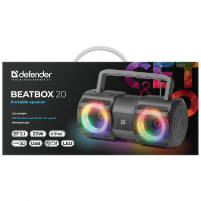 Акустична система Defender Beatbox 20 Black (65420)