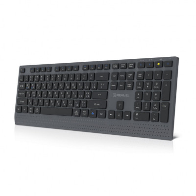 Клавіатура REAL-EL RK-715W Wireless/Bluetooth Black/Gray (EL123100051)