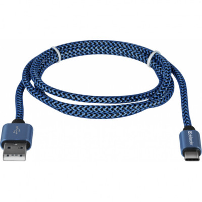 Дата кабель USB 2.0 AM to Type-C 1.0m USB09-03T PRO blue Defender (87817)