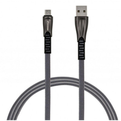 Дата кабель USB 2.0 AM to Micro 5P 1.0m black Grand-X (FM09)