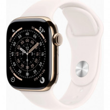 Смарт-годинник Apple Watch Series 11 GPS + Cellular 42mm Gold Titanium Case with Light Blush Sport Band - S/M (MF8W4RK/A)