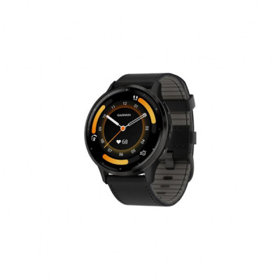 Смарт-годинник Garmin Venu 3, Black + Slate, Leather, GPS (010-02784-52)