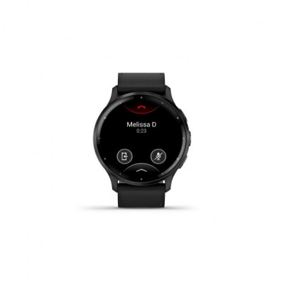 Смарт-годинник Garmin Venu 3, Black + Slate, Leather, GPS (010-02784-52)