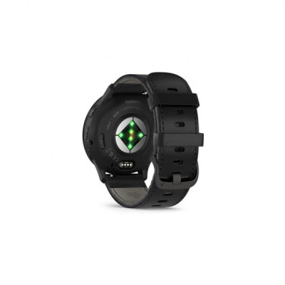 Смарт-годинник Garmin Venu 3, Black + Slate, Leather, GPS (010-02784-52)