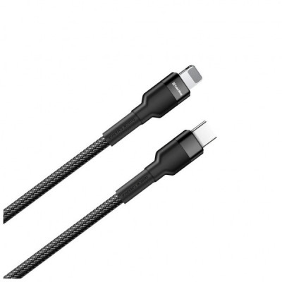 Дата кабель ColorWay USB-C to Lightning 0.3m 3А black (CW-CBPDCL054-BK)