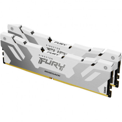 Модуль пам'яті для комп'ютера DDR5 64GB (2x32GB) 6000 MHz Renegade White Kingston Fury (ex.HyperX) (KF560C32RWK2-64)