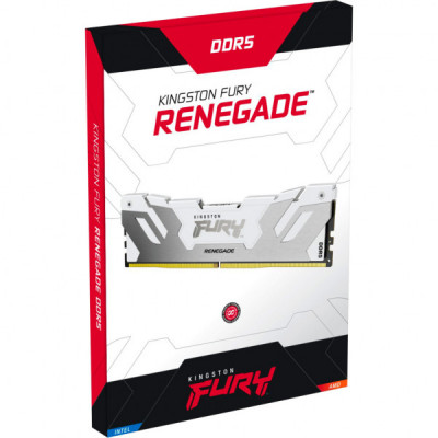 Модуль пам'яті для комп'ютера DDR5 64GB (2x32GB) 6000 MHz Renegade White Kingston Fury (ex.HyperX) (KF560C32RWK2-64)