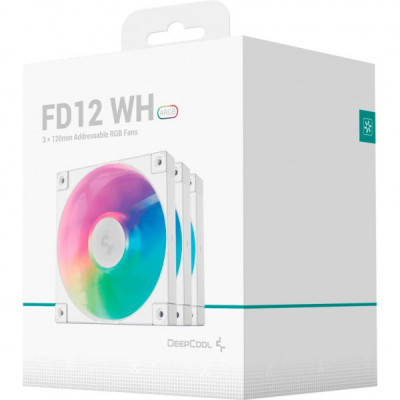 Кулер до корпусу Deepcool FD12 ARGB WH-3 IN 1 (R-FD12-WHAPN3-G)
