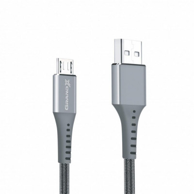 Дата кабель USB 2.0 AM to Micro 5P 1.2m Grand-X (FM-12G)