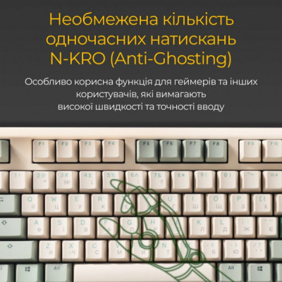 Клавіатура Ducky One 3 Cherry MX Red UA USB Cream (DKON2108-RUAPXМAEGGC1)
