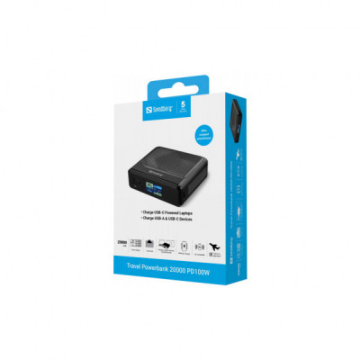 Батарея універсальна Sandberg 20000mAh Travel PD/100W, QC/3.0, QI 15W, Power-Through (421-25) Батарея універсальна Sandberg 20000mAh Travel PD/100W, QC/3.0, QI 15W, Power-Through (421-25)