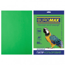 Папір Buromax А4, 80g, INTENSIVE green, 50sh (BM.2721350-04)