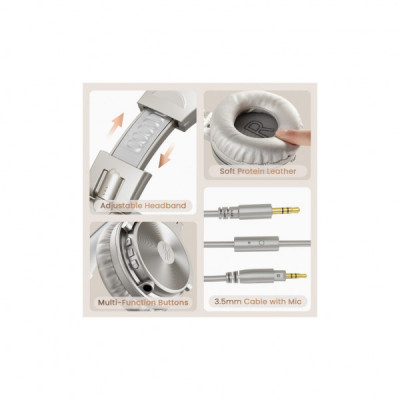 Навушники OneOdio Studio Pro C Bluetooth+3,5мм Silver (Pro C Silver) Навушники OneOdio Studio Pro C Bluetooth+3,5мм Silver (Pro C Silver)