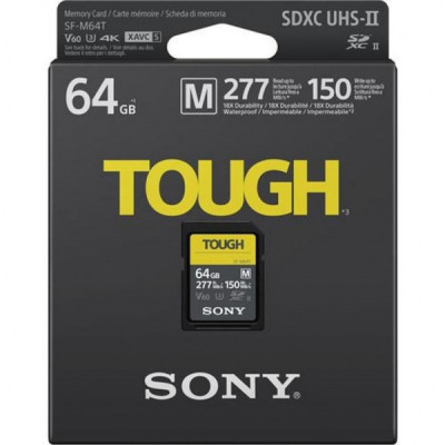 Карта пам'яті Sony 64GB SDXC class 10 UHS-II U3 V60 Tough (SFM64T.SYM)