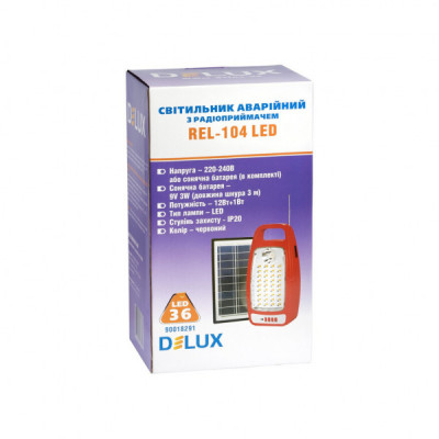 Ліхтар Delux REL-104 (6V4,5Ah) 36 LED 12W+1W (90018291)