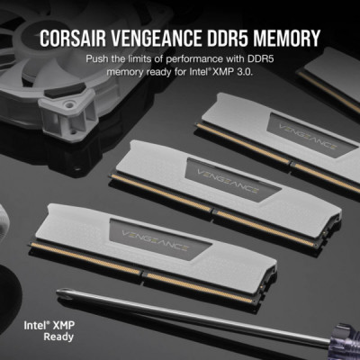 Модуль пам'яті для комп'ютера DDR5 32GB (2x16GB) 5600 MHz Vengeance White Corsair (CMK32GX5M2B5600C36W)