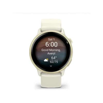 Смарт-годинник Garmin vivoactive 6, Bone/Lunar Gold, GPS смарт-годинник (010-02985-01)