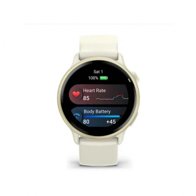 Смарт-годинник Garmin vivoactive 6, Bone/Lunar Gold, GPS смарт-годинник (010-02985-01)