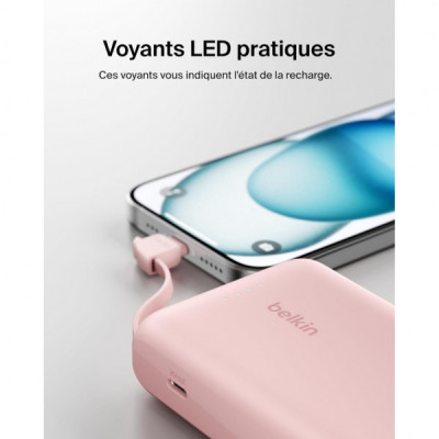Батарея універсальна Belkin 10000mAh, 20W, USB-C, Pink (BPB021HQPK)