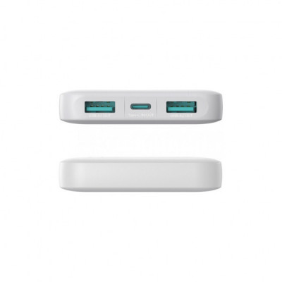 Батарея універсальна JOYROOM 10000mAh 12W QC, 2xUSB-A, USB-C In/Out White (JR-PBF12)