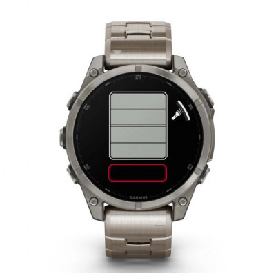 Смарт-годинник Garmin fenix 8 47mm, AMOLED, Saph, Ti/Bare/Graphite w/TiBand,Excl, GPS (010-02904-40)