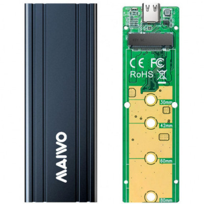 Кишеня зовнішня Maiwo M.2 SSD NVMe (PCIe) — USB 3.1 Type-C (K1686P space grey)