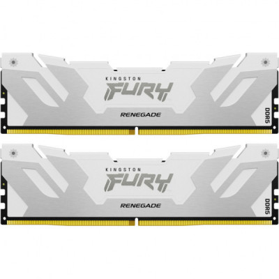 Модуль пам'яті для комп'ютера DDR5 32GB (2x16GB) 6800 MHz Renegade White/Silver Kingston Fury (ex.HyperX) (KF568C36RWK2-32)