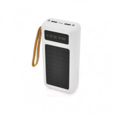 Батарея універсальна ACL 30000mAh, SOLAR, Type-C/Lighting/Micro/USB, White (PW-61)