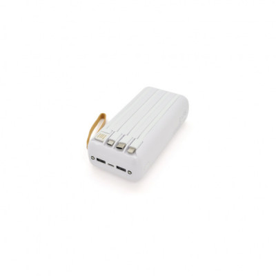 Батарея універсальна ACL 30000mAh, SOLAR, Type-C/Lighting/Micro/USB, White (PW-61)