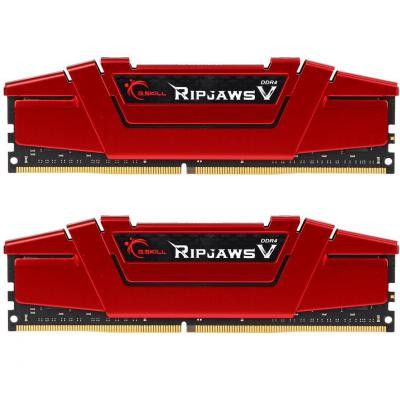 Модуль пам'яті для комп'ютера DDR4 16GB (2x8GB) 2400 MHz RipjawsV Red G.Skill (F4-2400C15D-16GVR)