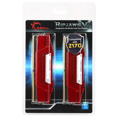 Модуль пам'яті для комп'ютера DDR4 16GB (2x8GB) 2400 MHz RipjawsV Red G.Skill (F4-2400C15D-16GVR)