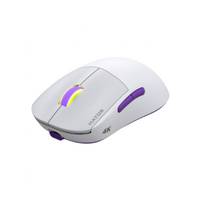 Мишка Hator Quasar 2 Ultra 4K Wireless/Bluetooth/USB White/Lilac (HTM571WL)