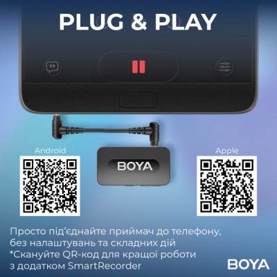 Мікрофон Boya BY-V35 3,5 мм/TRS Black (BY-V35)