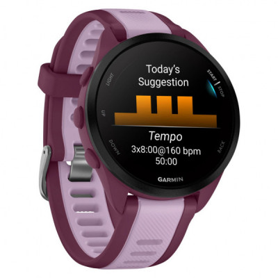 Смарт-годинник Garmin Forerunner 165 Music, GPS, WiFi, Berry/Lilac, GPS (010-02863-33)