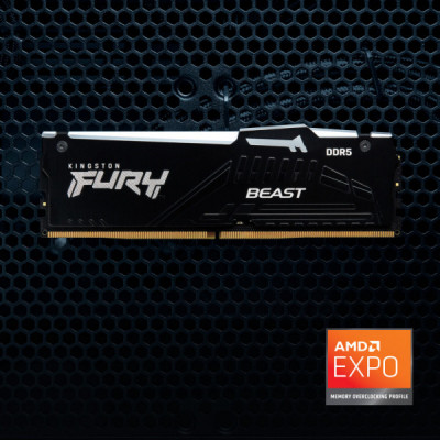 Модуль пам'яті для комп'ютера DDR5 32GB 5200 MHz Beast RGB EXPO Kingston Fury (ex.HyperX) (KF552C36BBEA-32)