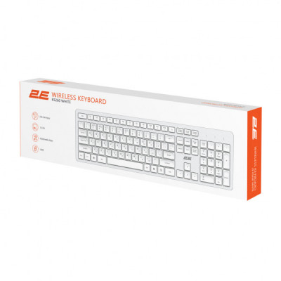 Клавіатура 2E KS260 106key Wireless UA White (2E-KS260WWH_UA)