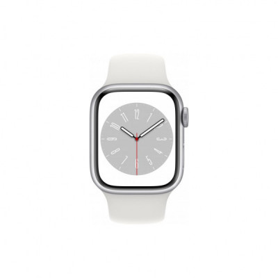 Смарт-годинник Apple Watch Series 8 GPS 41mm Silver Aluminium Case with White Sport Band - Regular (MP6K3UL/A)