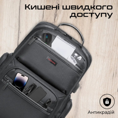 Рюкзак для ноутбука Promate 15.6" ElitePack-Pro Black (elitepack-pro)