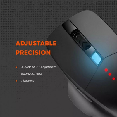 Мишка Canyon Crusader GMW-13 RGB Wireless Black (CND-SGMW13)