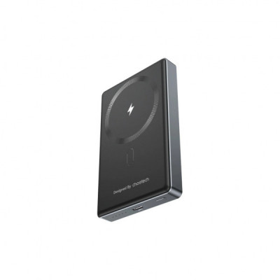 Батарея універсальна Choetech Magnetic Wireless 10000mAh 20W, PD, Qi-15W, USB-C In/Out, Ultra-thin, Black (B739-CCBK)