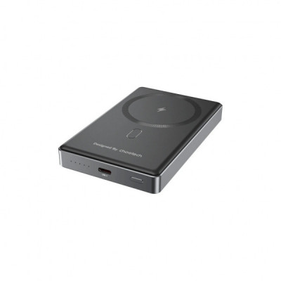 Батарея універсальна Choetech Magnetic Wireless 10000mAh 20W, PD, Qi-15W, USB-C In/Out, Ultra-thin, Black (B739-CCBK)