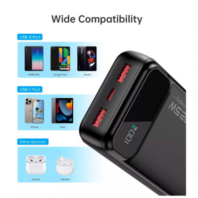 Батарея універсальна Choetech 20000mAh, PD/22.5W, QC/3.0, AFC Samsung, LED (B729) Батарея універсальна Choetech 20000mAh, PD/22.5W, QC/3.0, AFC Samsung, LED (B729)