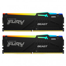 Модуль пам'яті для комп'ютера DDR5 64GB (2x32GB) 6000 MHz Beast RGB EXPO Kingston Fury (ex.HyperX) (KF560C30BBEAK2-64)