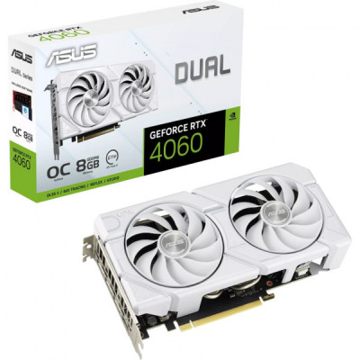 Відеокарта ASUS GeForce RTX4060 8Gb DUAL OC WHITE EVO (DUAL-RTX4060-O8G-EVO-WHITE)